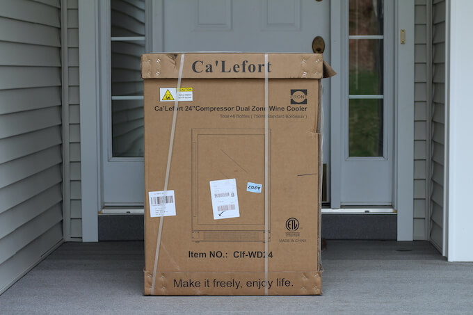 CaLefort Wine Fridge Delivered in Box